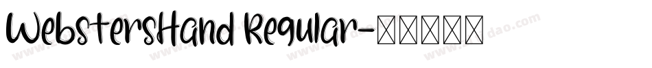 WebstersHand Regular字体转换